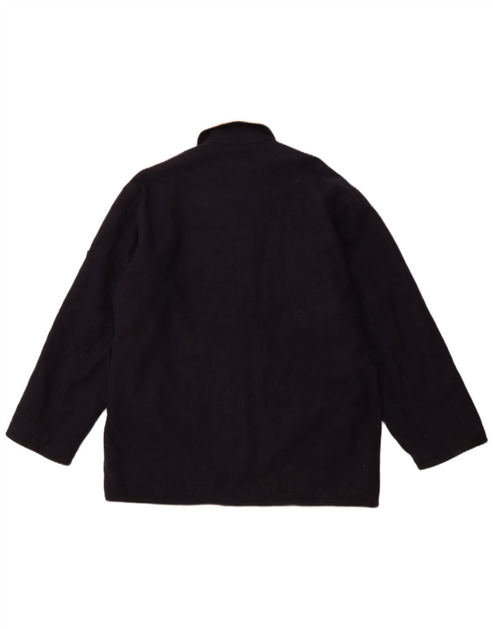 IVY OXFORD Mens Windbreaker Jacket UK 42 XL Navy Blue Cotton