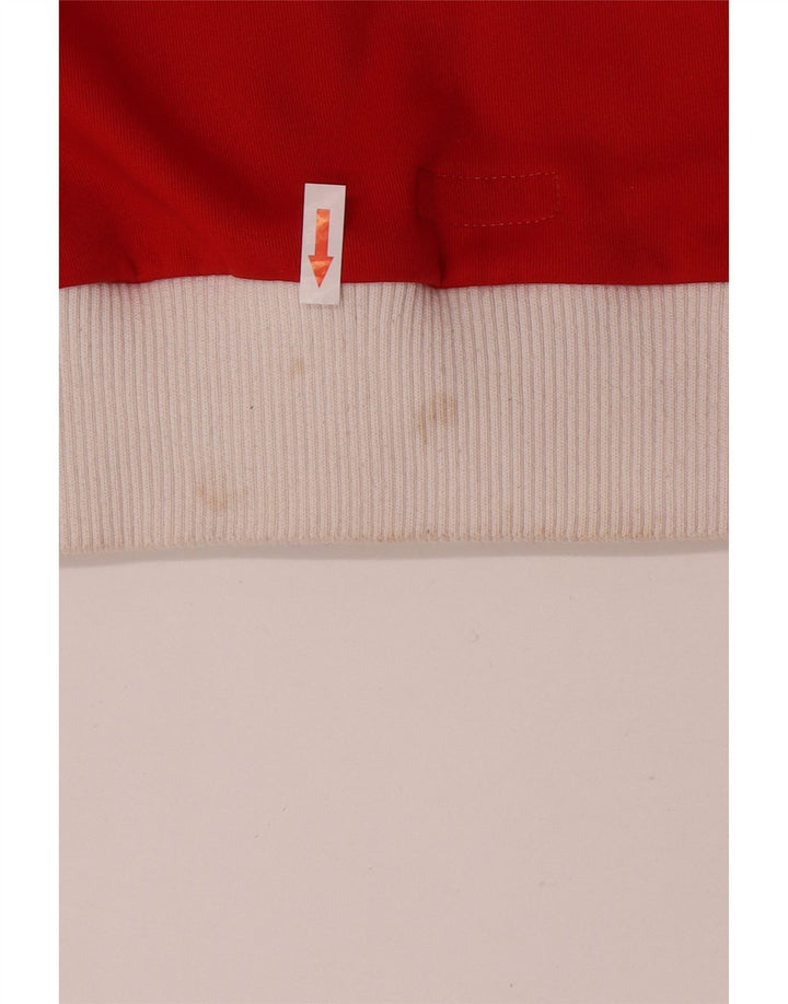 Puma Womens Retro Tracksuit Top Jacket UK 14 Medium Red Colourblock