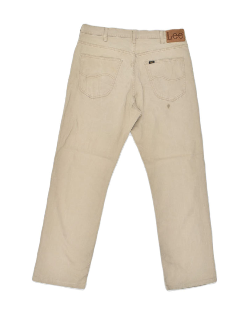 LEE Mens Straight Casual Trousers W34 L30 Beige Cotton | Vintage | Thrift | Second-Hand | Used Clothing | Messina Hembry 