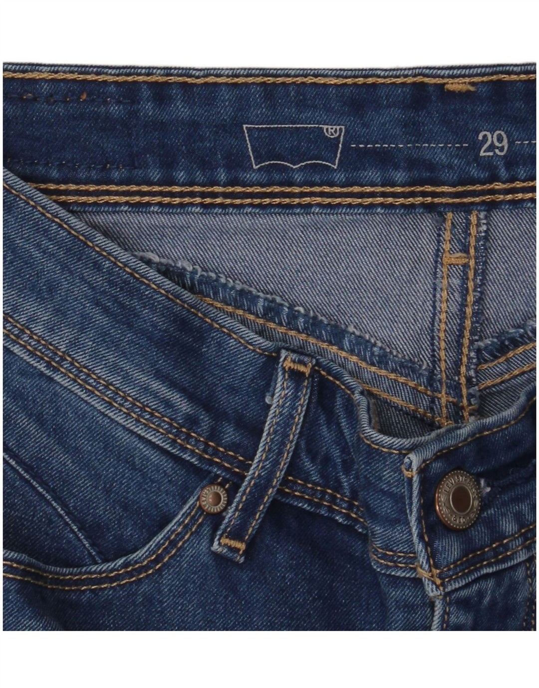 Levi's Womens Mid Rise Skinny Jeans W29 L32 Blue