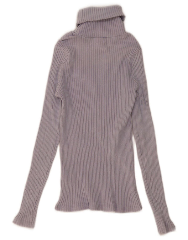 Zara Girls Roll Neck Jumper Sweater 11-12 Years Purple Cotton