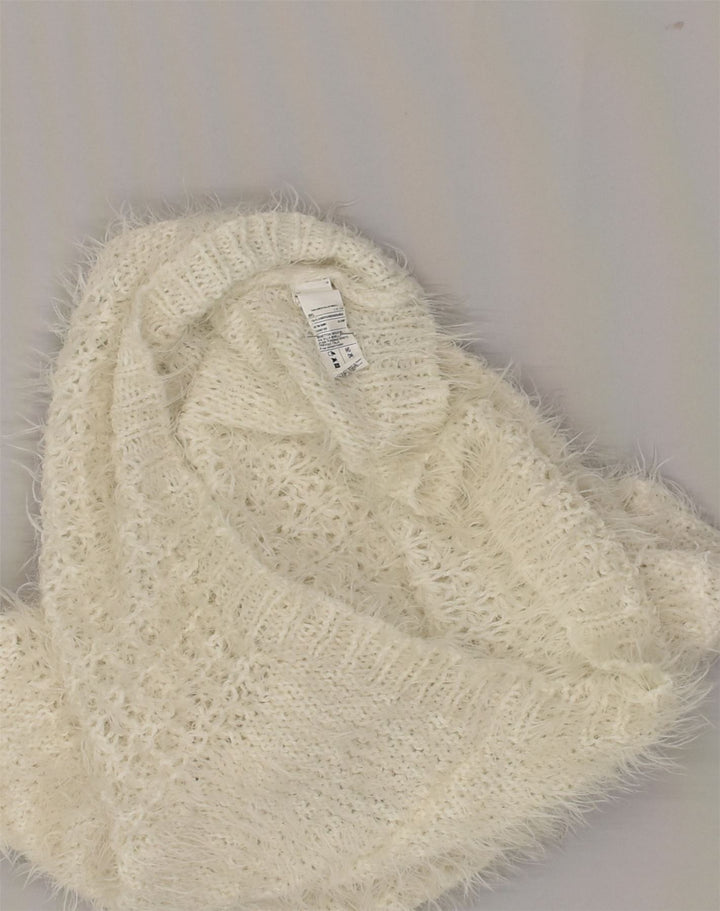 BENETTON Girls Crew Neck Jumper Sweater 13-14 Years Off White Acrylic | Vintage Benetton | Thrift | Second-Hand Benetton | Used Clothing | Messina Hembry 