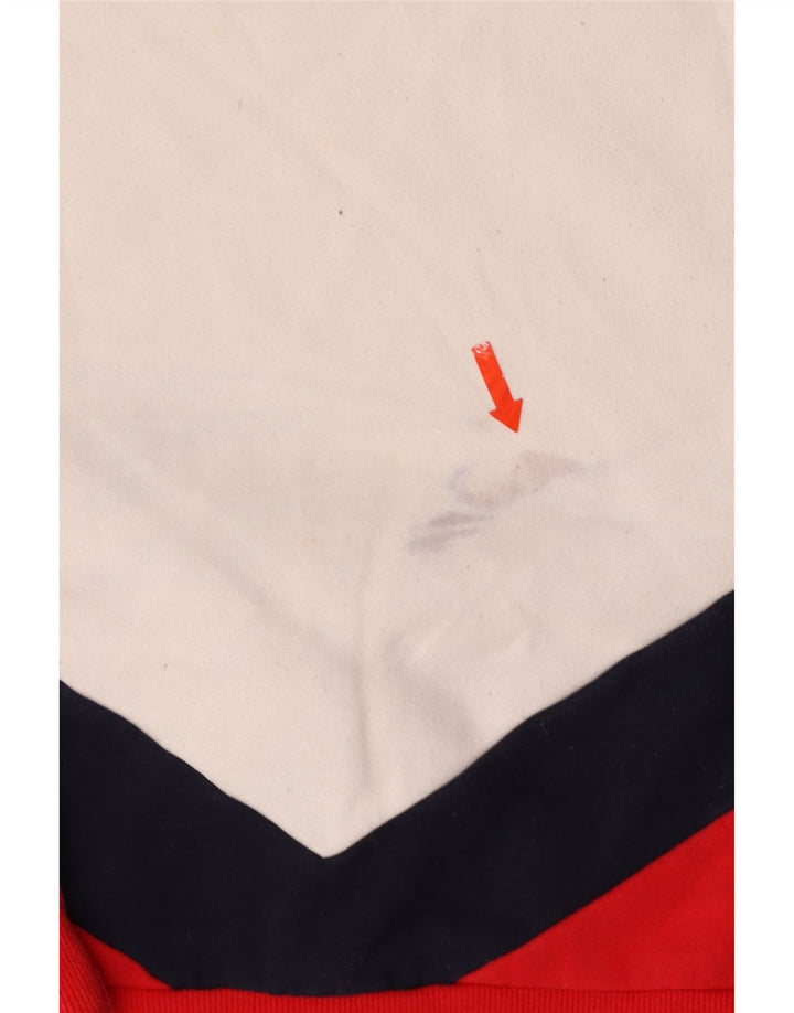 FILA Womens Oversized Sweatshirt Jumper UK 10 Small White Colourblock Vintage Fila and Second-Hand Fila from Messina Hembry 