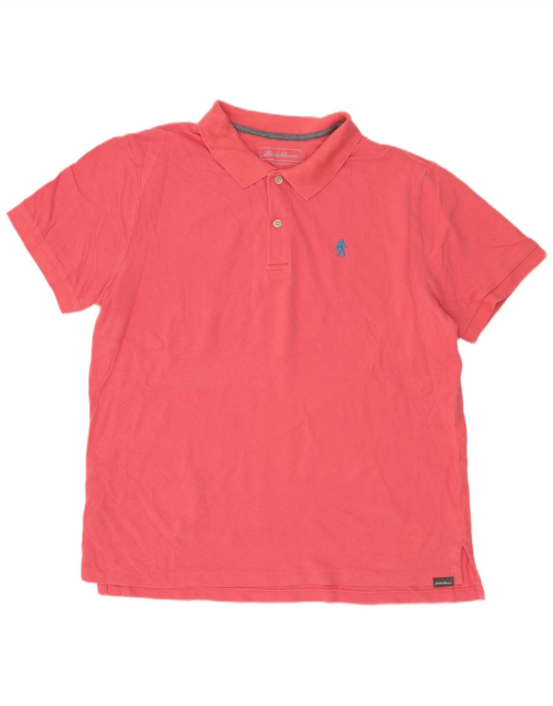 EDDIE BAUER Mens Polo Shirt Large Pink Cotton