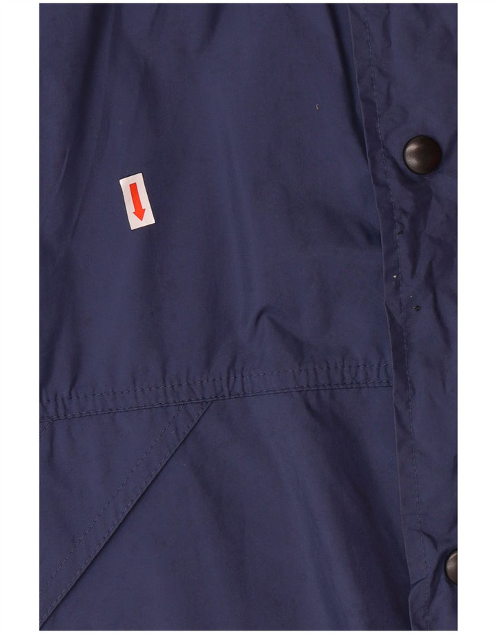 UMBRO Mens Hooded Loose Fit Rain Jacket UK 38 Medium Navy Blue