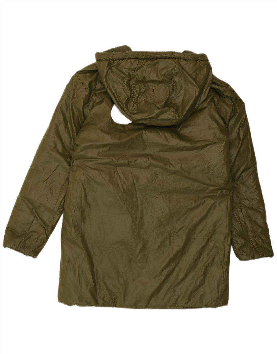 Nike Womens Graphic Reversible Padded Coat UK 14 Medium Khaki Polyester