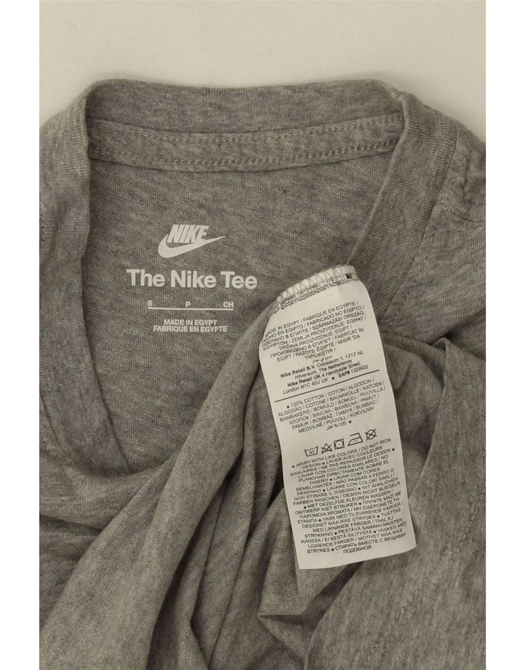 Nike Mens T-Shirt Top Small Grey Flecked Cotton