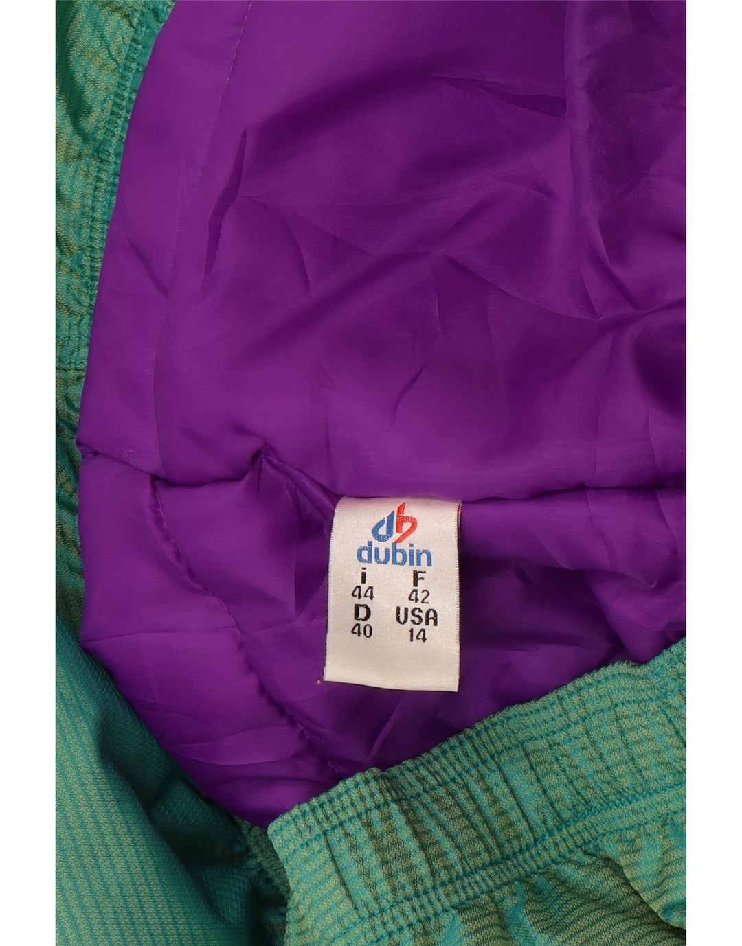 Dubin Womens Oversized Ski Jacket IT 44 Medium Green Colourblock Nylon