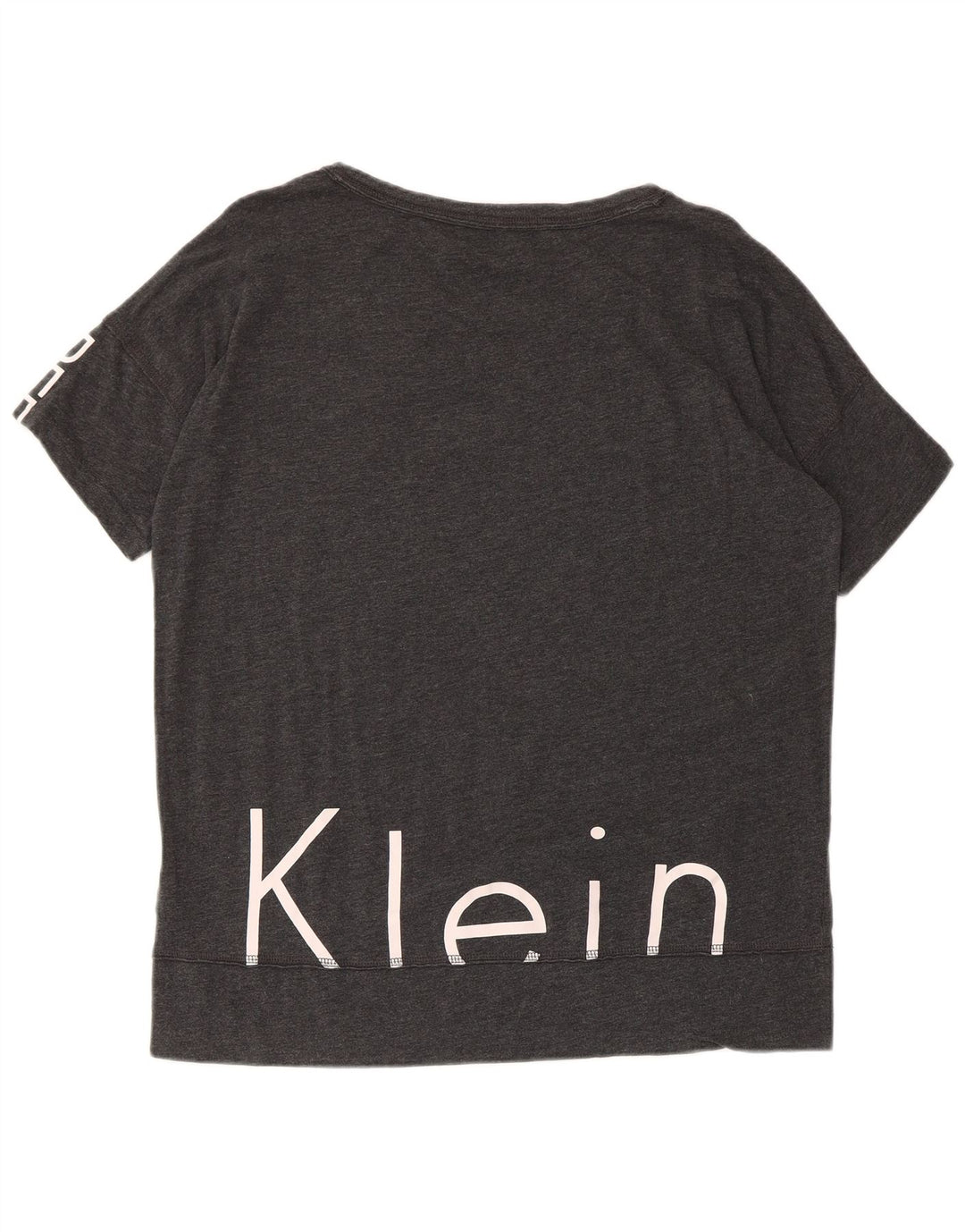 Calvin Klein Womens Performance Graphic T-Shirt Top UK 14 Medium Grey