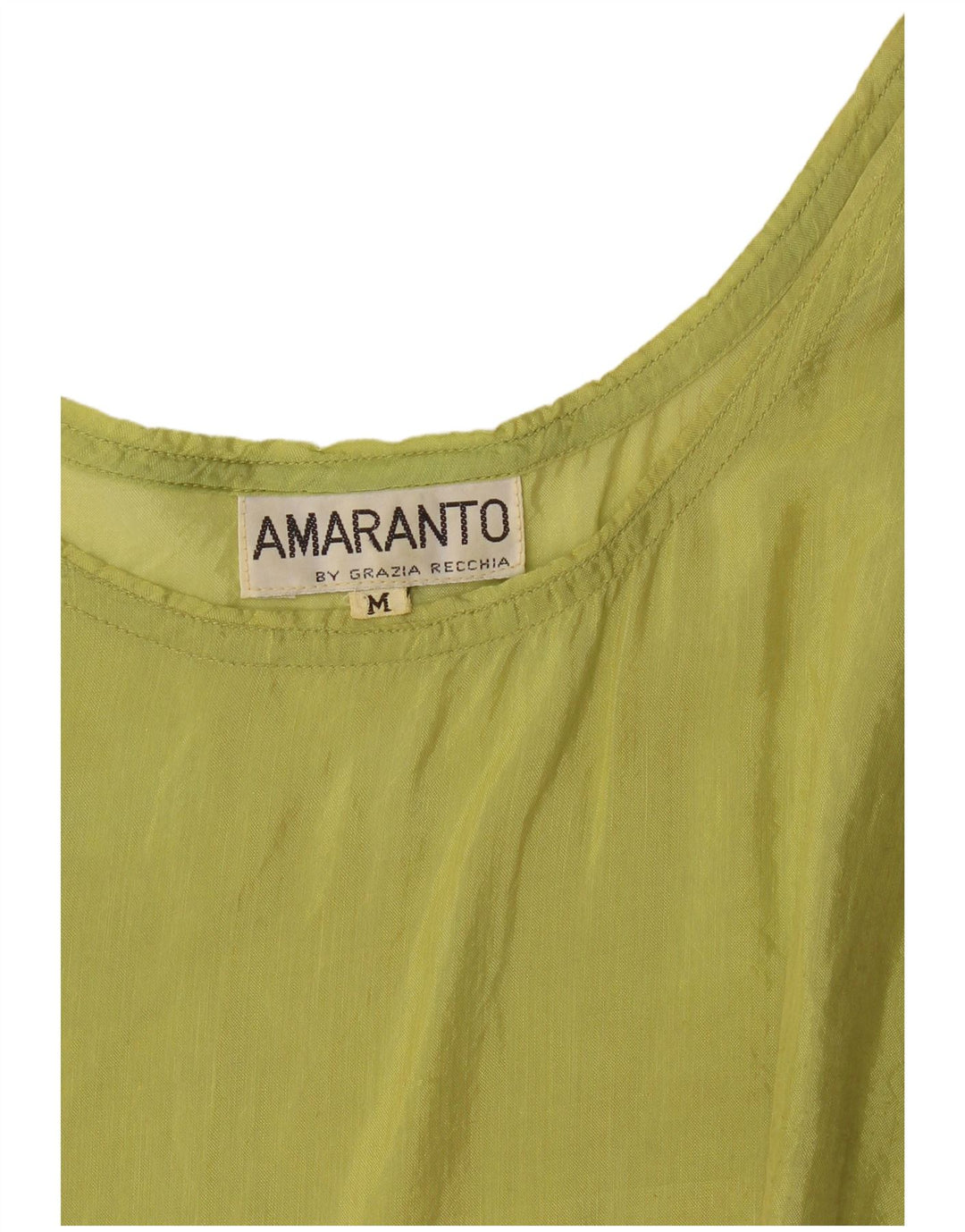 Amaranto Womens Sleeveless Oversized Blouse Top UK 14 Medium Green Viscose