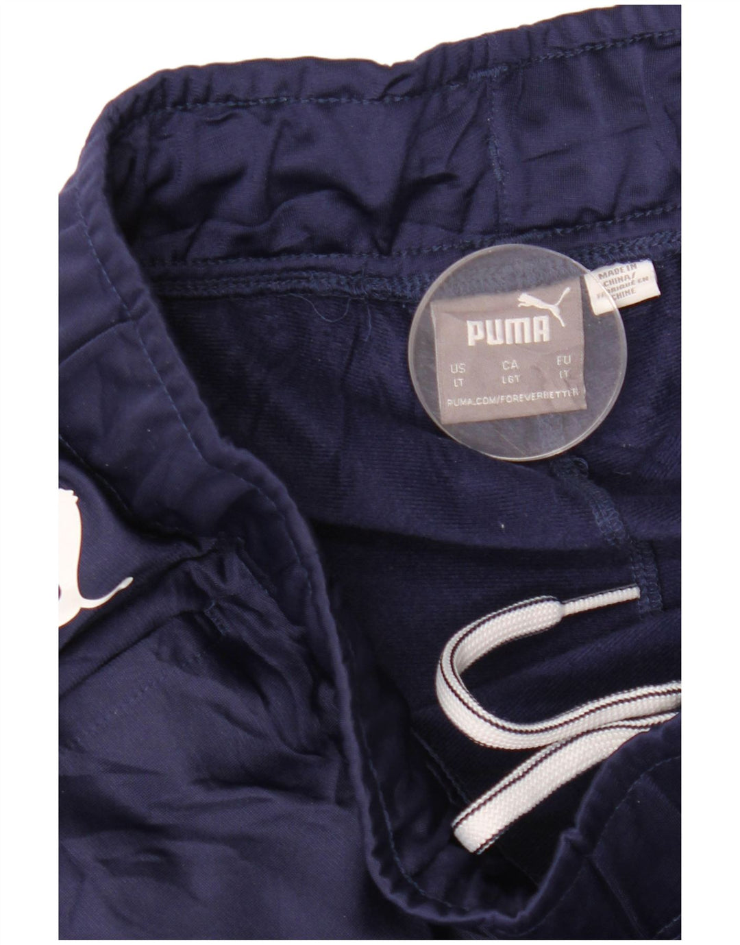 Puma Mens Tracksuit Trousers Large Navy Blue Colourblock