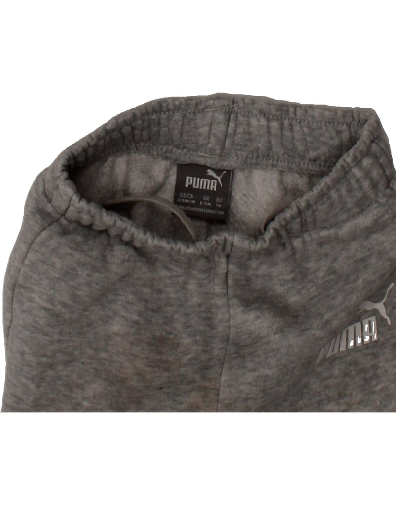 PUMA Baby Boys Joggers Tracksuit Trousers 6-9 Months Grey Cotton Vintage Puma and Second-Hand Puma from Messina Hembry 
