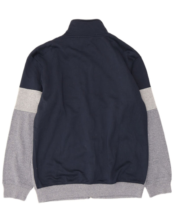 Superga Mens Tracksuit Top Jacket Large Grey Colourblock Cotton