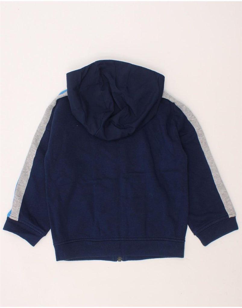 ADIDAS Boys Zip Hoodie Sweater 3-4 Years Navy Blue Colourblock Cotton Vintage Adidas and Second-Hand Adidas from Messina Hembry 