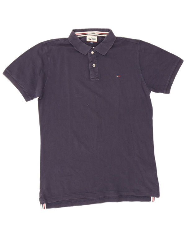 Tommy Hilfiger Mens Polo Shirt Large Navy Blue Cotton