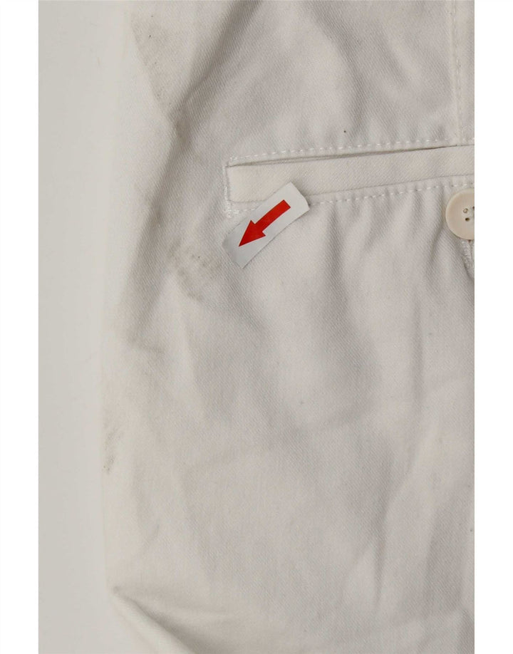 Zara Mens Slim Chino Trousers EU 38 Small W30 L28 White Polyester