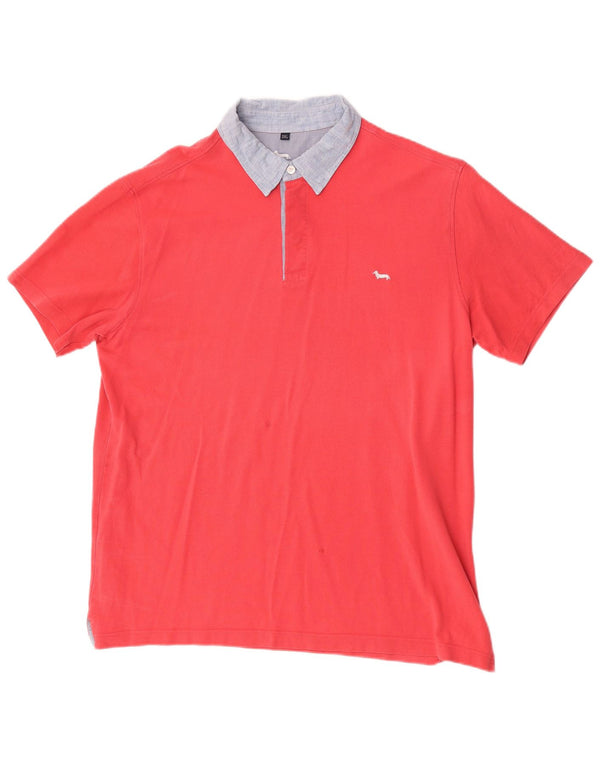 Harmont & Blaine Mens Polo Shirt 3XL Pink Cotton