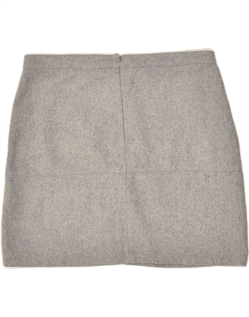 VINTAGE Womens Low Waist Straight Skirt IT 42 Medium W34  Grey Polyester | Vintage Vintage | Thrift | Second-Hand Vintage | Used Clothing | Messina Hembry 