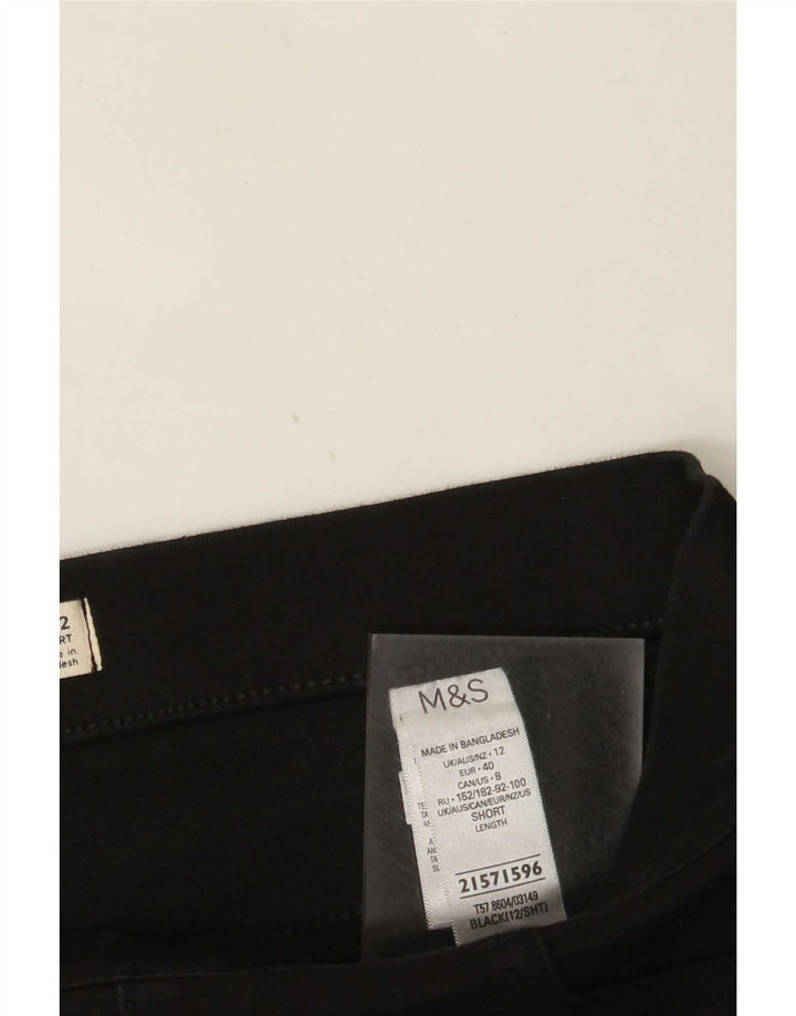 Marks & Spencer Womens Short Jegging Jeans UK 12 Medium W30 L26 Black
