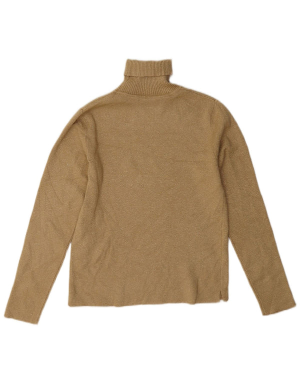 Zara Girls Roll Neck Jumper Sweater 11-12 Years Beige Viscose