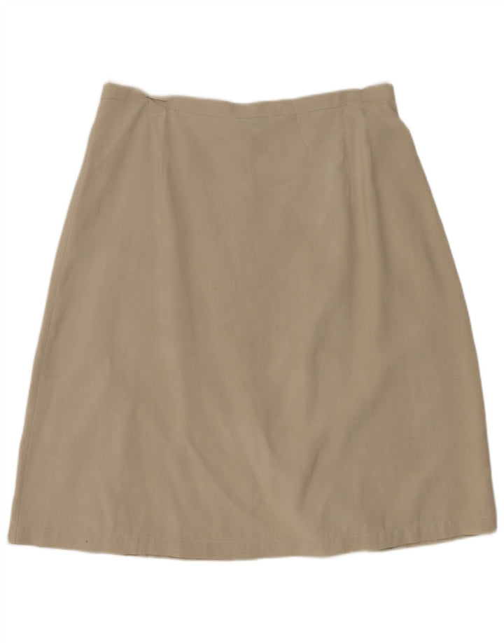 Blunauta Womens A-Line Skirt IT 40 Small W28 Beige Silk