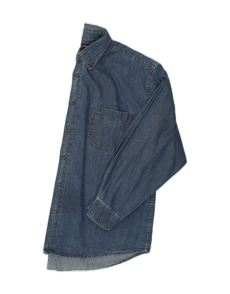 VINTAGE Mens Denim Shirt XL Blue Cotton Vintage Vintage and Second-Hand Vintage from Messina Hembry 