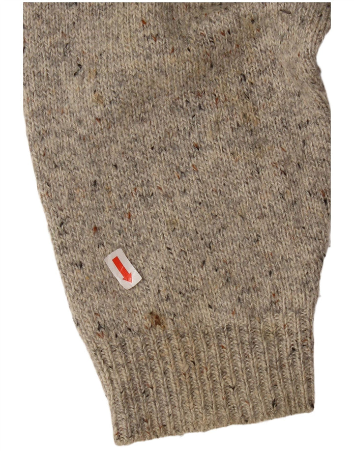 Superdry Mens Crew Neck Jumper Sweater 3XL Grey Flecked Wool