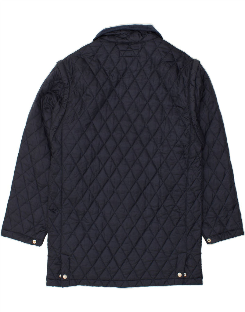 SINCLAIR Mens Quilted Jacket UK 40 Large Navy Blue Nylon Vintage Sinclair and Second-Hand Sinclair from Messina Hembry 