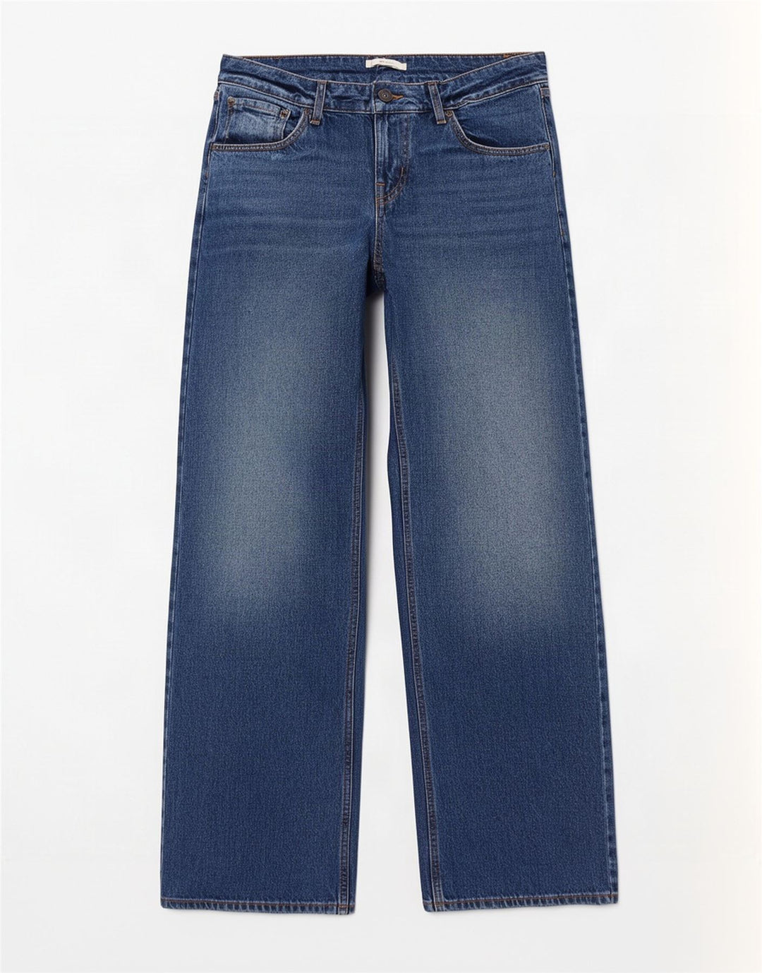 Levi's Womens Super Low Wide Leg Jeans W31 L34 Blue Cotton