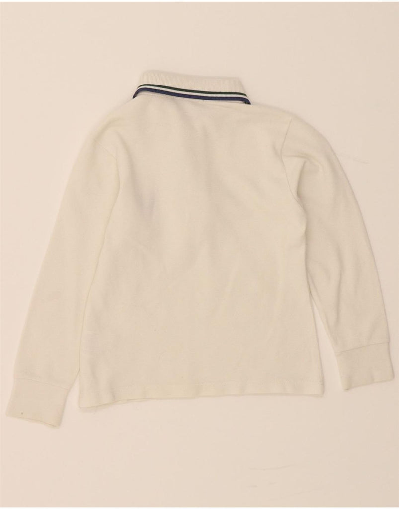 FRED PERRY Boys Long Sleeve Polo Shirt 3-4 Years White Cotton Vintage Fred Perry and Second-Hand Fred Perry from Messina Hembry 