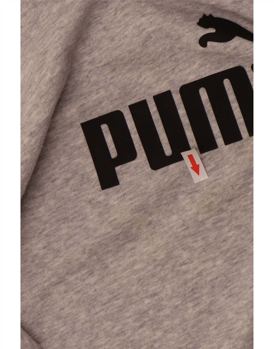 Puma Womens Graphic Sweatshirt Jumper UK 12 Medium Grey Flecked Cotton