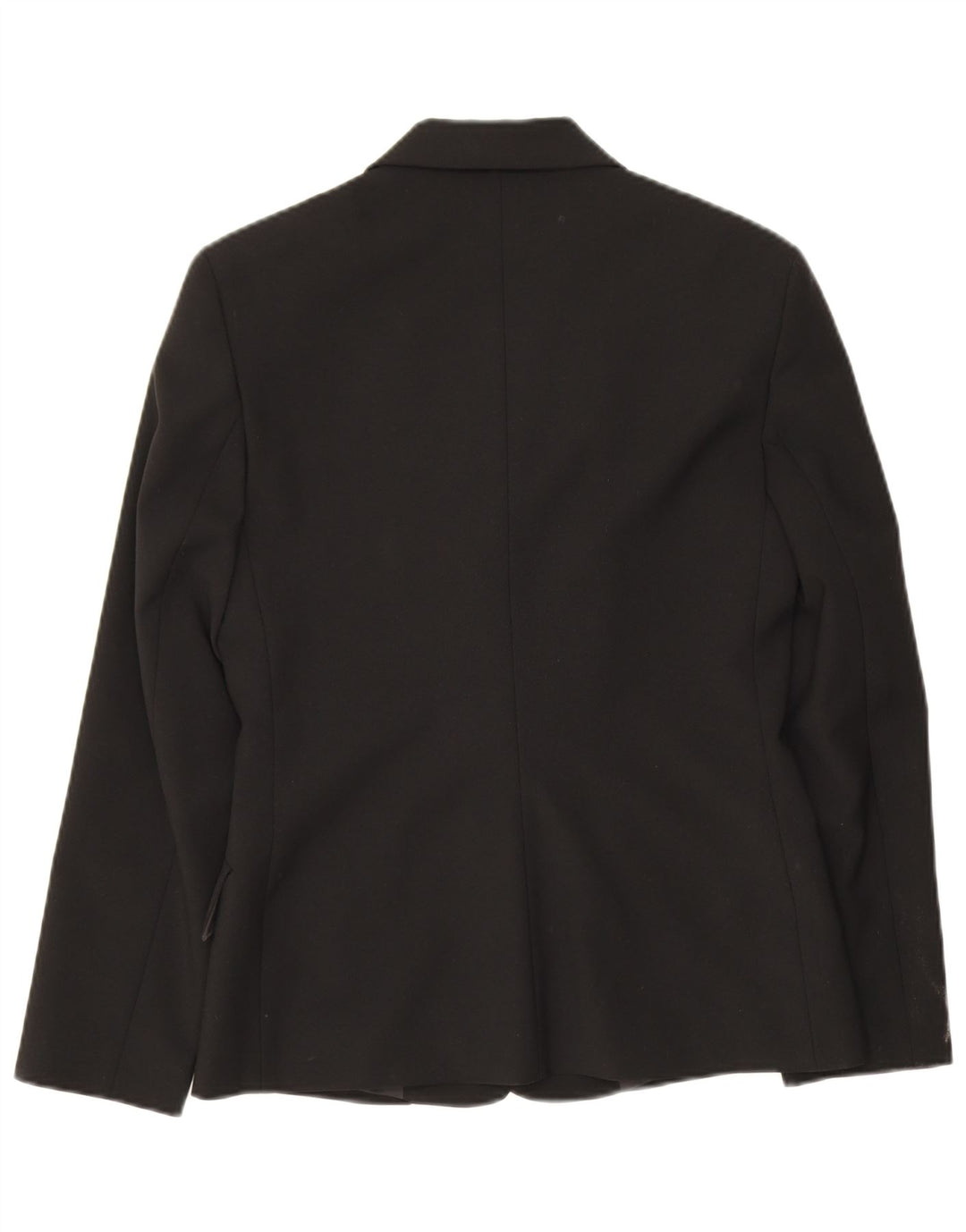 Benetton Womens 3 Button Blazer Jacket IT 42 Medium Black Polyester