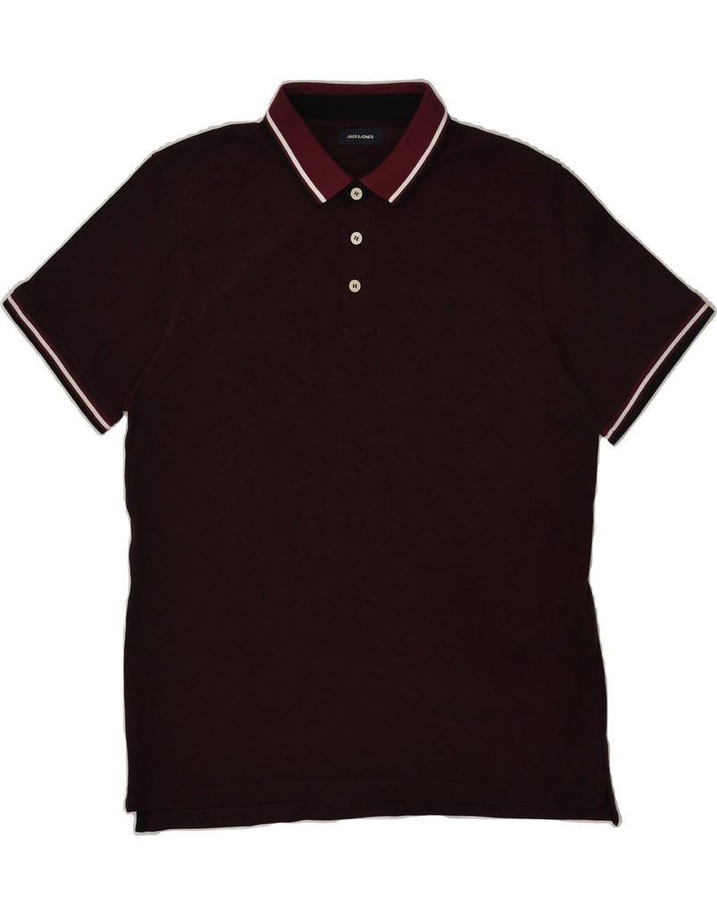 JACK & JONES Mens Polo Shirt 2XL Maroon Cotton | Vintage Jack & Jones | Thrift | Second-Hand Jack & Jones | Used Clothing | Messina Hembry 