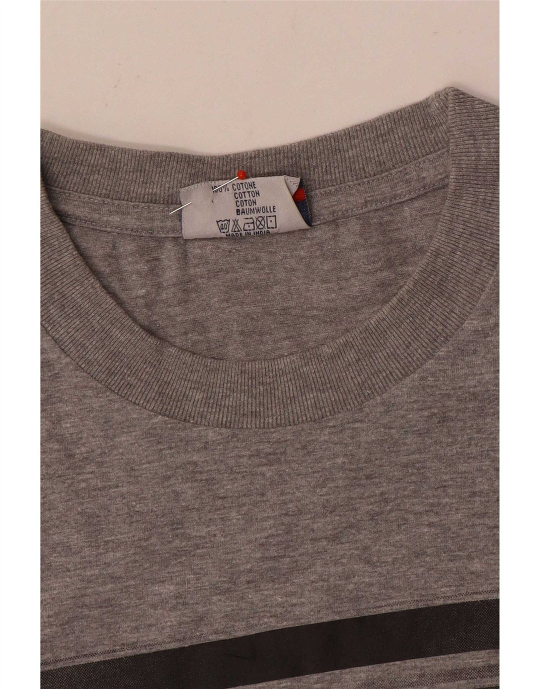 Fila Mens T-Shirt Top Large Grey Cotton