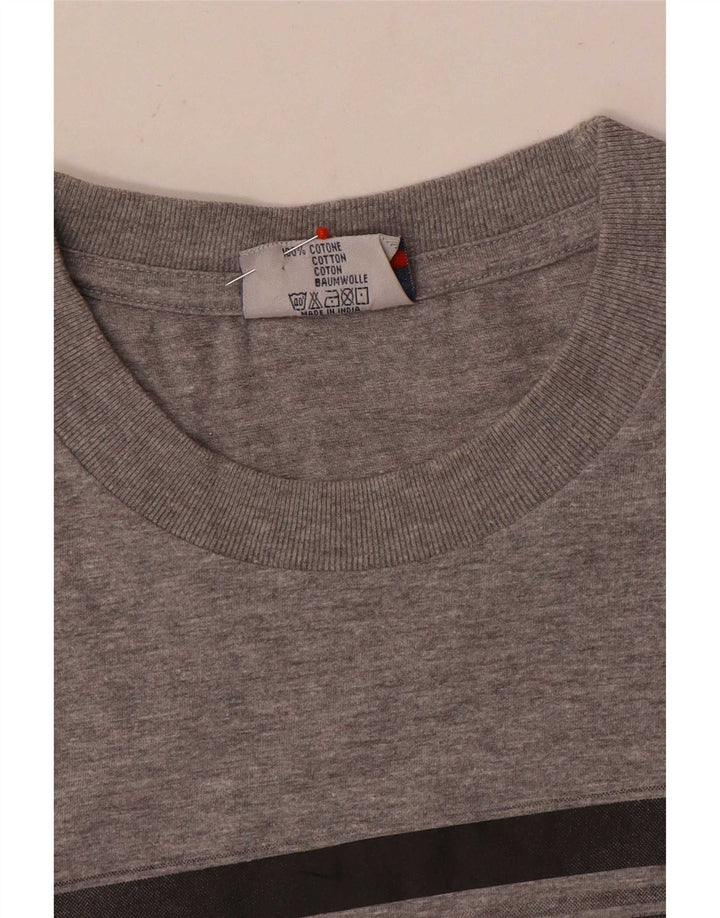 Fila Mens T-Shirt Top Large Grey Cotton