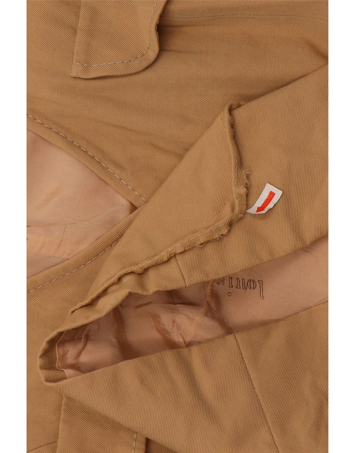 Louis Feraud Womens 5 Button Blazer Jacket EU 48 2XL Beige Wool