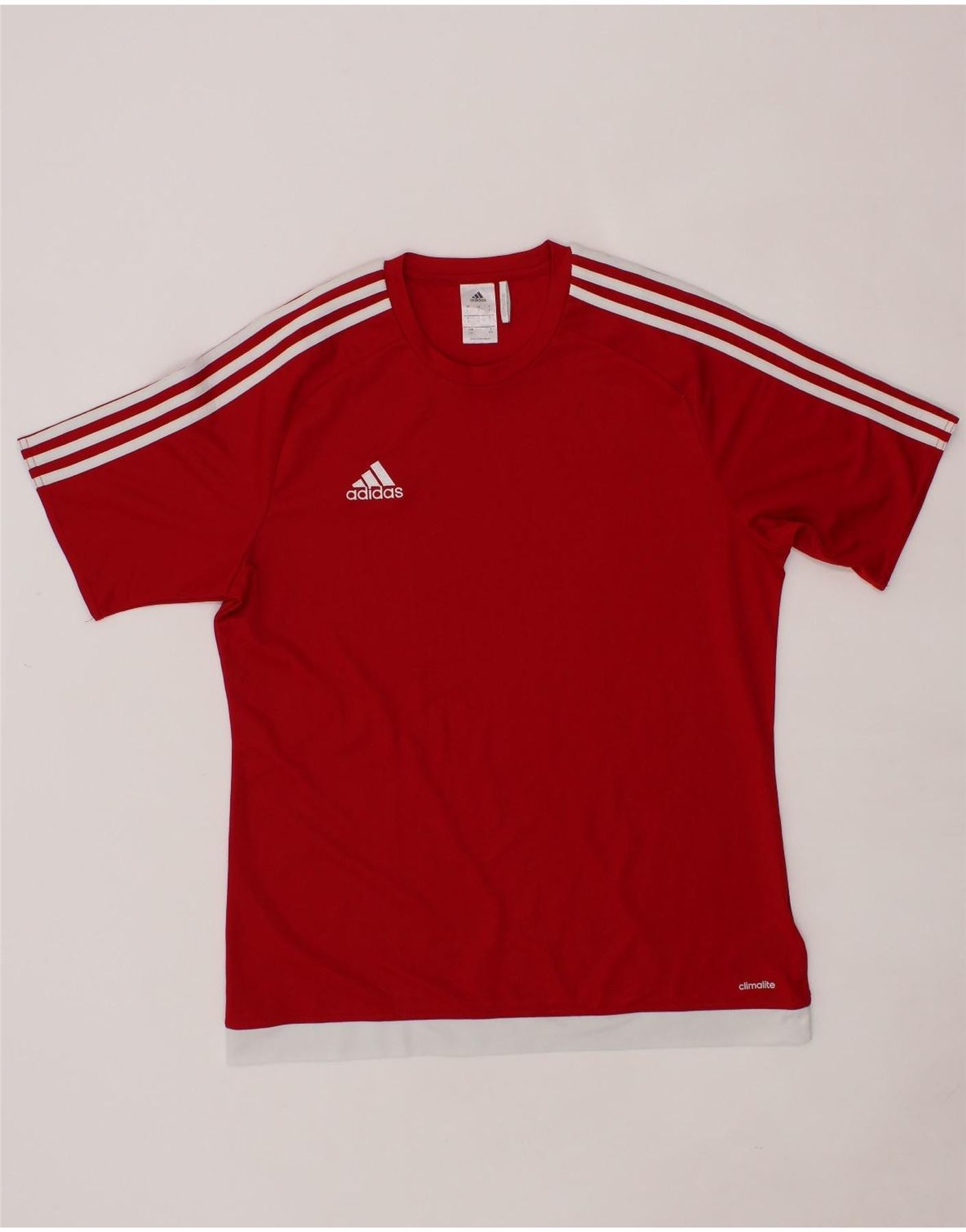 ADIDAS Mens Climalite T Shirt Top Large Red Cotton Vintage Second Hand Clothing Online Messina Hembry