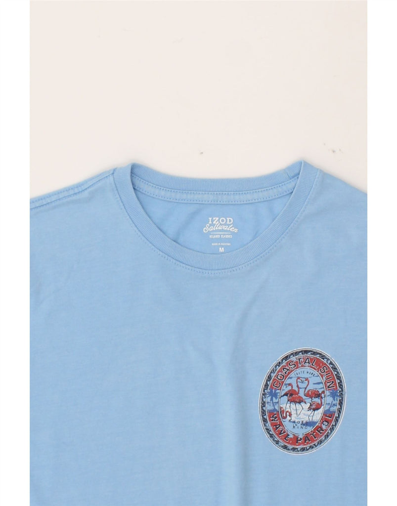 IZOD Mens Salt Water Relaxed Fit Graphic T-Shirt Top Medium Blue Cotton Vintage Izod and Second-Hand Izod from Messina Hembry 