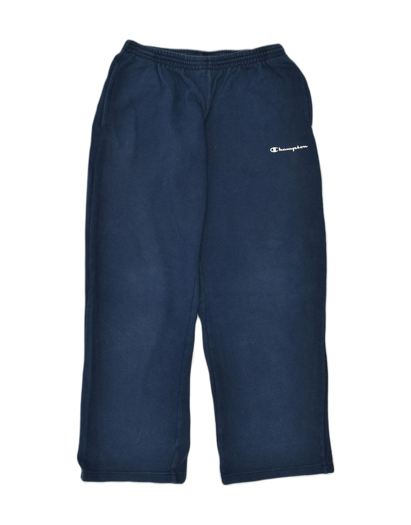 CHAMPION Boys Tracksuit Trousers 11-12 Years Navy Blue Cotton | Vintage | Thrift | Second-Hand | Used Clothing | Messina Hembry 