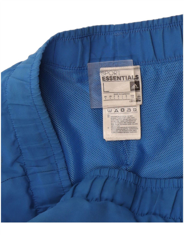 Adidas Mens Climalite Sport Shorts Large Blue Polyester