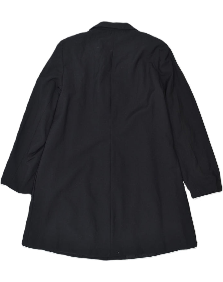 VINTAGE Womens 3 Button Blazer Overcoat UK 14 Medium Black | Vintage Vintage | Thrift | Second-Hand Vintage | Used Clothing | Messina Hembry 