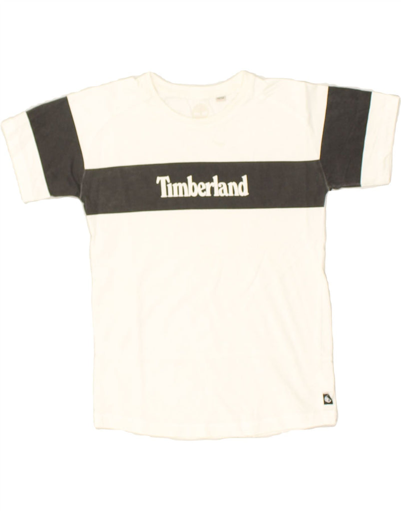 TIMBERLAND Boys Graphic T-Shirt Top 9-10 Years White Cotton | Vintage Timberland | Thrift | Second-Hand Timberland | Used Clothing | Messina Hembry 