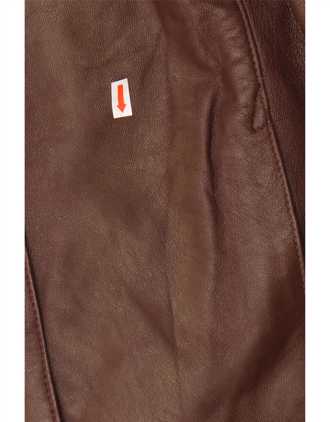 VINTAGE Womens Oversized Leather Jacket UK 10 Small Brown Leather