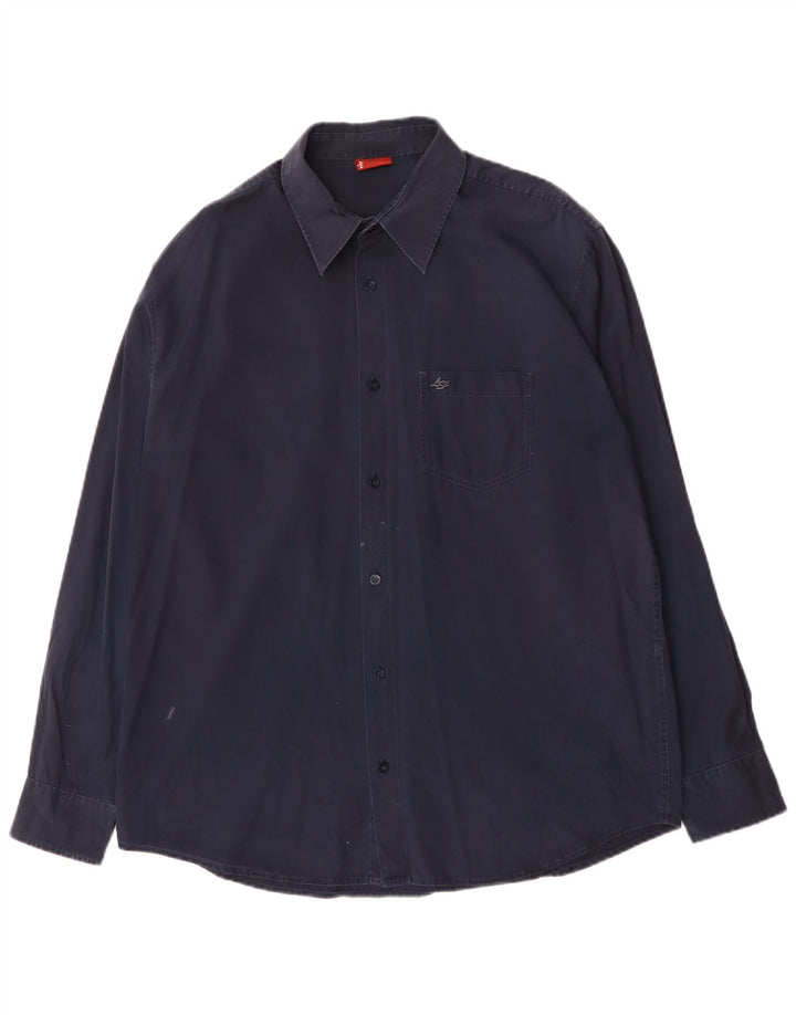 Levi's Mens Shirt Large Navy Blue Cotton
