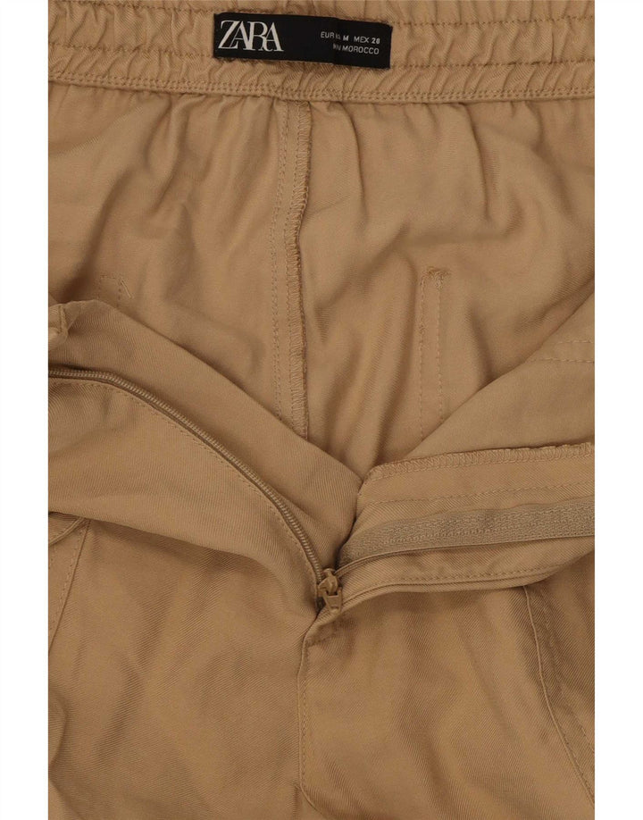 Zara Womens Joggers Cargo Trousers Medium W28 L27 Beige Viscose
