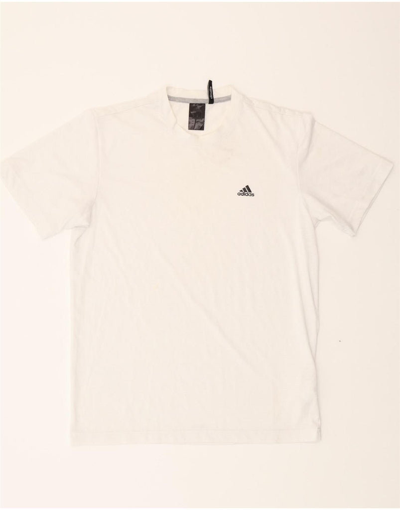 ADIDAS Mens Climalite T-Shirt Top Medium White Polyester Vintage Adidas and Second-Hand Adidas from Messina Hembry 
