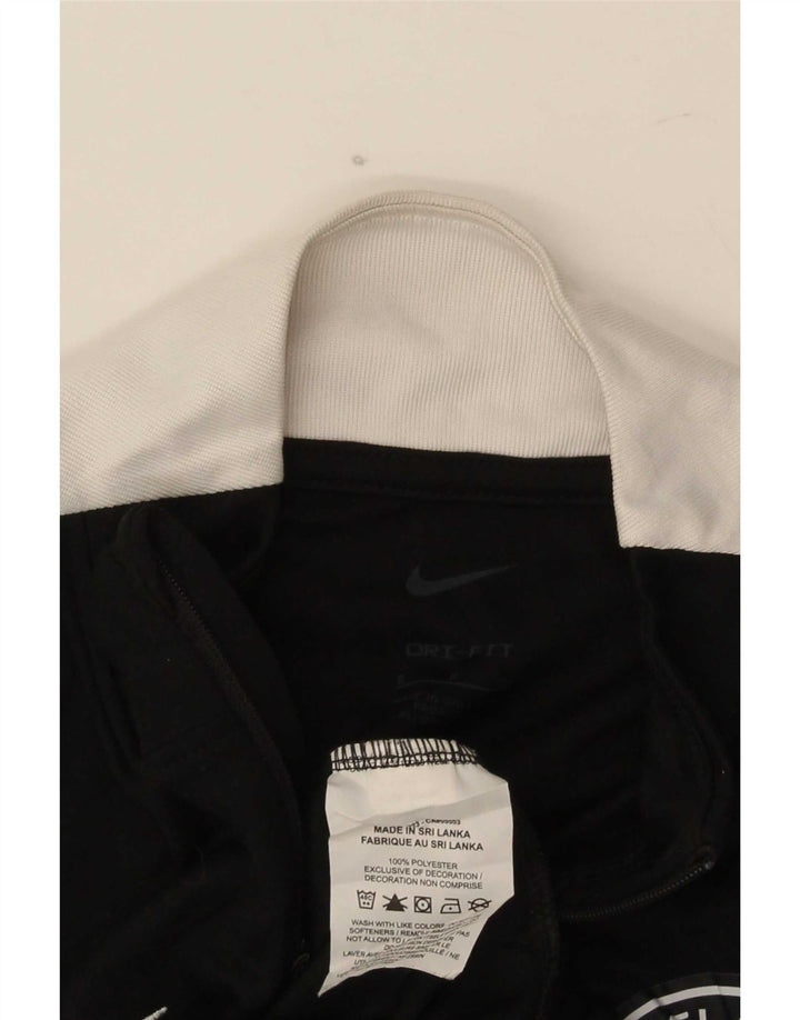 Nike Mens Graphic Zip Neck Pullover Tracksuit Top Small Black Colourblock