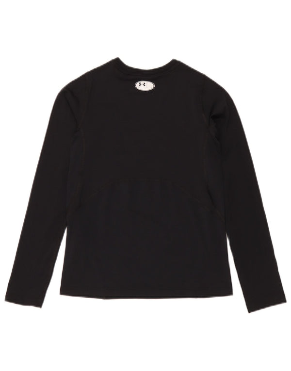 Under Armour Boys Heat Gear Top Long Sleeve 9-10 Years Medium Black