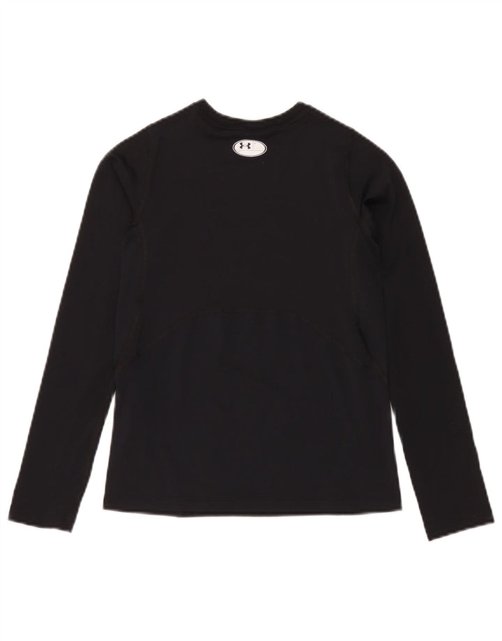 Under Armour Boys Heat Gear Top Long Sleeve 9-10 Years Medium Black
