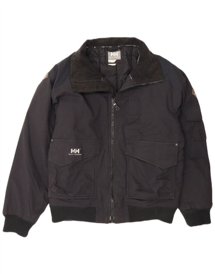 Helly Hansen Mens Bomber Jacket UK 40 Large Black Nylon